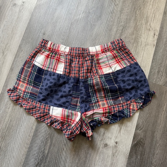 Aerie Patchwork Flannel Plaid Pajama Shorts Small Lounge Comfy Pockets - Picture 7 of 11